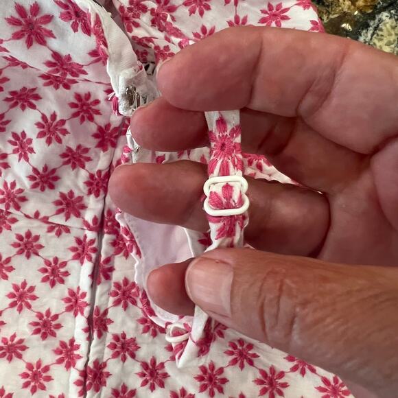 NWT Francesca's Collections Jun & Ivy Pink & White Eyelet Daisy Skater Dress - Picture 9 of 14